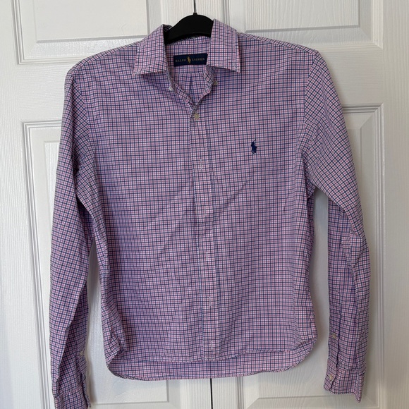 Ralph Lauren Other - Ralph Lauren Pink and Blue Check Button-Down Shirt